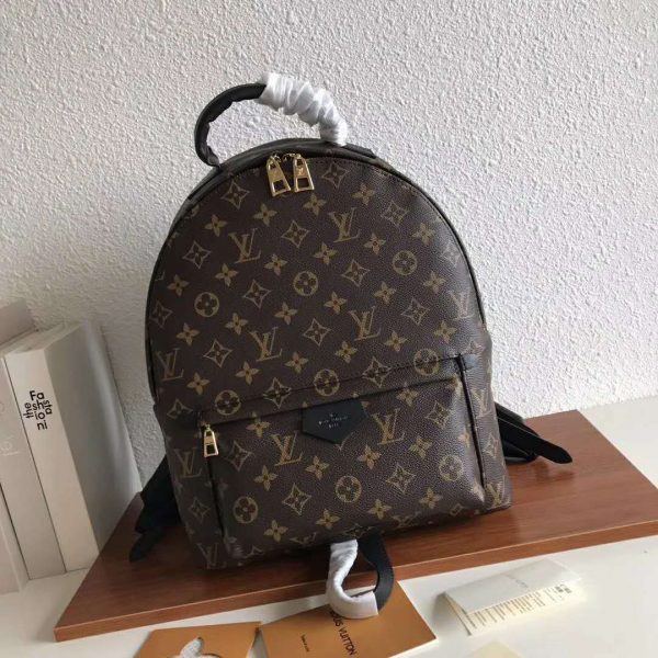 Louis Vuitton LV Unisex Palm Springs MM Backpack in Monogram Coated Canvas-Brown (3)