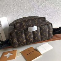 Louis Vuitton LV Unisex Palm Springs MM Backpack in Monogram Coated Canvas-Brown (1)