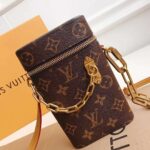 Louis Vuitton LV Unisex Phone Box Bag in Monogram Coated Canvas-Brown - immagine 2