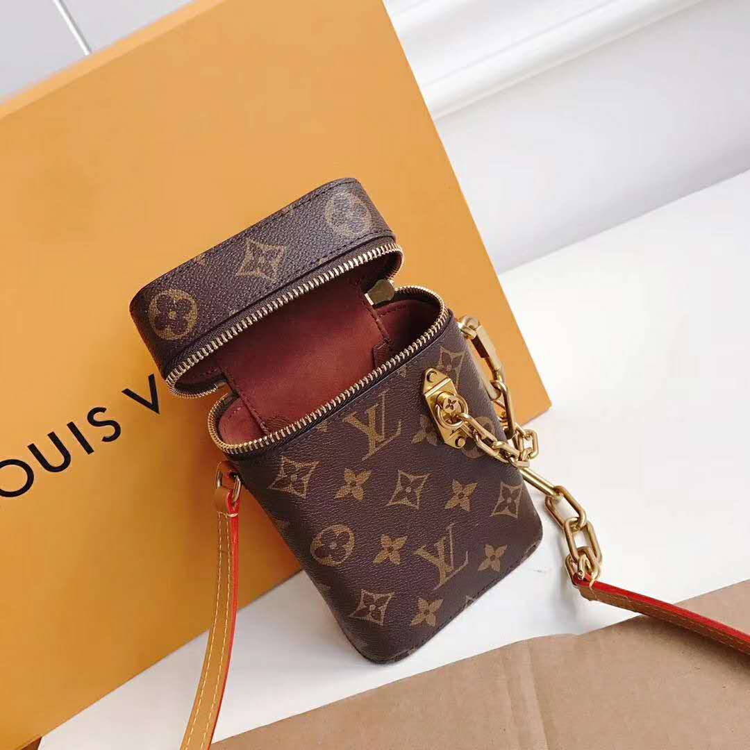 Louis Vuitton LV Unisex Phone Box Bag in Monogram Coated Canvas 
