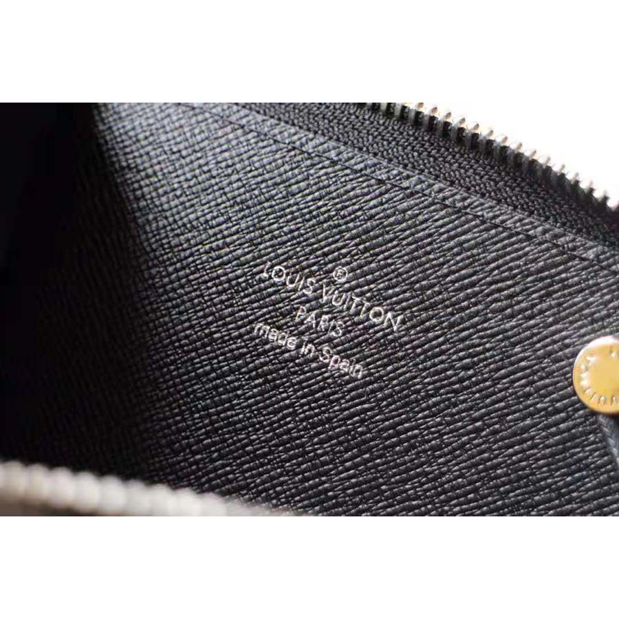 Louis Vuitton Black Gray Damier Graphite Key Pouch Pochette Cles