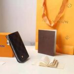 Louis Vuitton LV Unisex Pochette Clé Key Pouch Wallet in Damier Graphite Canvas-Grey – Image 4