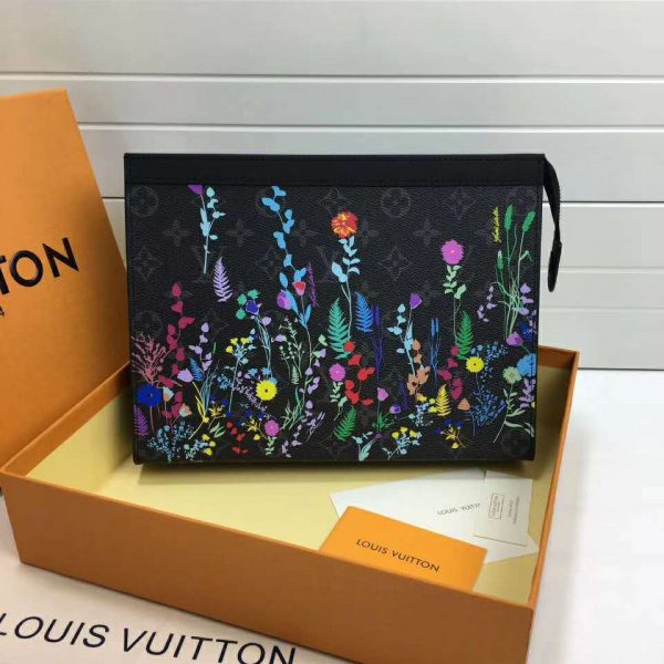 Louis Vuitton LV Unisex Pochette Voyage MM Bag in Monogram Eclipse Coated Canvas (2)