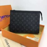 Louis Vuitton LV Unisex Pochette Voyage MM Bag in Monogram Eclipse canvas-Grey – Image 2