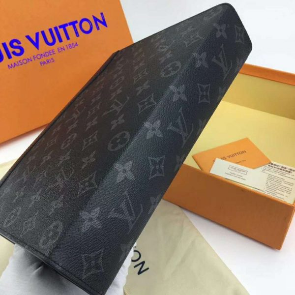 Louis Vuitton LV Unisex Pochette Voyage MM Bag in Monogram Eclipse canvas-Grey (6)