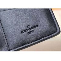 Louis Vuitton LV Unisex Pocket Organizer Wallet in Taurillon Leather-Black (7)