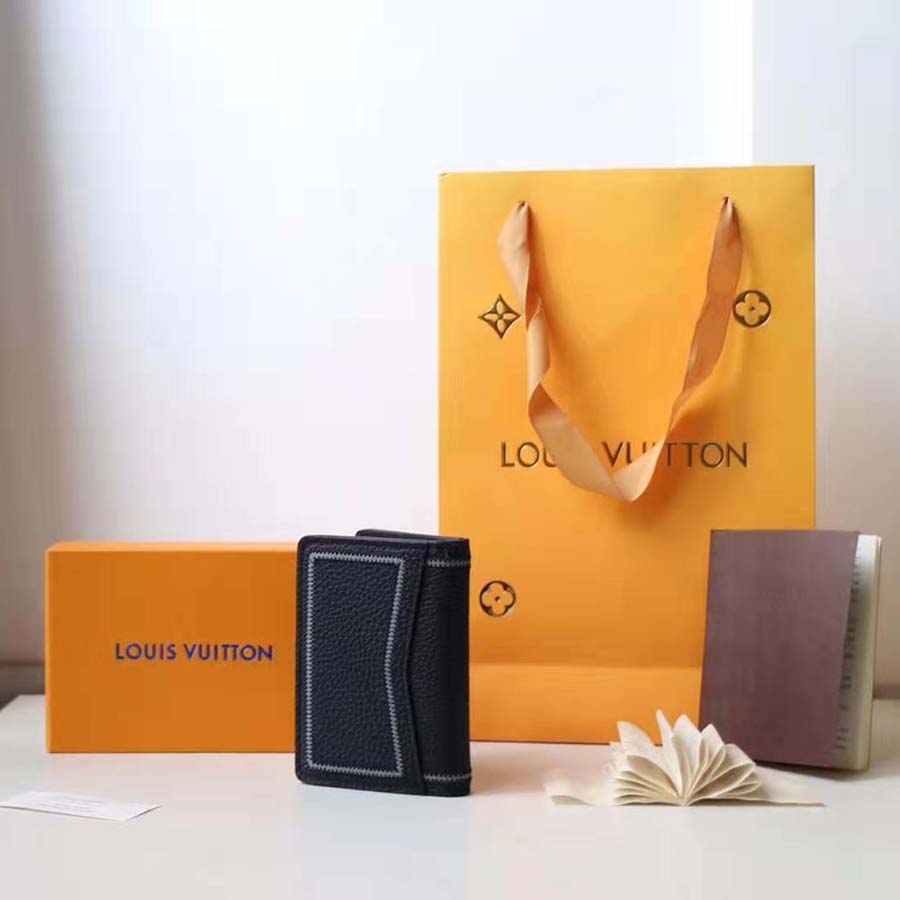 Louis Vuitton LV Unisex Pocket Organizer Wallet in Taurillon Leather ...