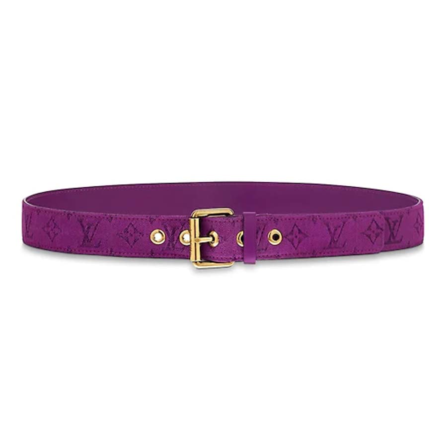 Leather belt Louis Vuitton Purple size 90 cm in Leather - 32646992