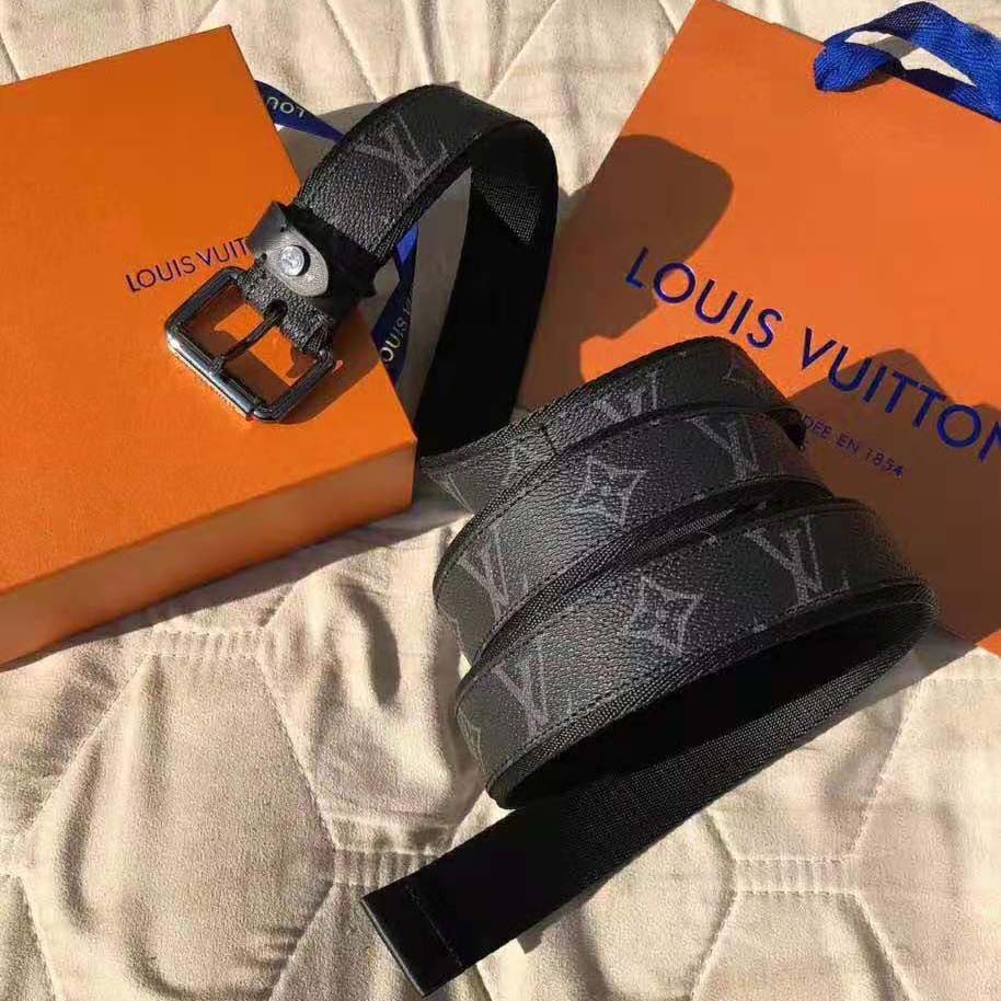 Louis Vuitton LV Unisex Signature Extra Long 35mm Belt-Grey - LULUX