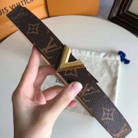 Louis Vuitton LV Unisex V Essential 30mm Belt in Monogram Canvas and Calf Leather (1)