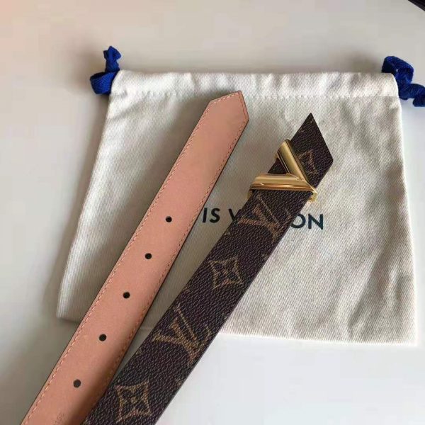 Louis Vuitton LV Unisex V Essential 30mm Belt in Monogram Canvas and Calf Leather (5)