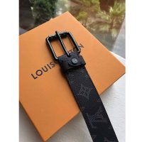 Louis Vuitton LV Unisex Voyager 35mm Belt in Monogram Eclipse Canvas (8)