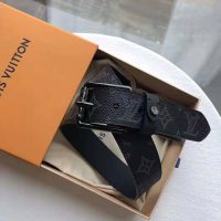 Louis Vuitton LV Unisex Voyager 35mm Belt in Monogram Eclipse Canvas (8)