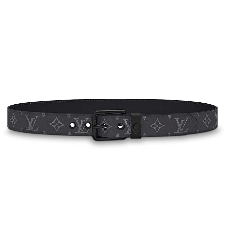 Louis Vuitton Men's Black Leather Voyager 35 MM Belt size 34" /  85 cm