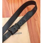 Louis Vuitton LV Unisex Voyager 35mm Belt in Monogram Eclipse Canvas-Grey - Imagen 9