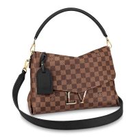 Louis Vuitton LV Women Beaubourg Bag in Damier Ebene Canvas-Red (10)