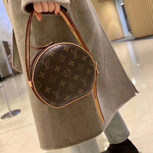 bagage føle typisk Louis Vuitton LV Women Boite Chapeau Souple PM in Monogram Coated  Canvas-Brown - LULUX