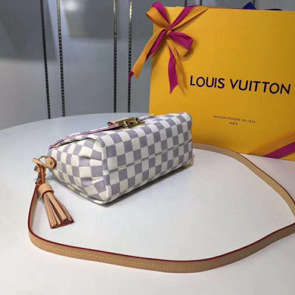 Louis Vuitton LV Women Croisette Handbag in Damier Azur Coasted Canvas-Sandy (3)