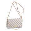 Louis Vuitton LV Women Favorite MM Clutch in Damier Azur Coated Canvas-Beige