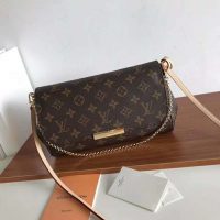 Louis Vuitton LV Women Favorite MM Clutch in Monogram Coated Canvas-Brown (3)