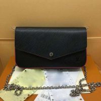 Louis Vuitton LV Women Félicie Pochette Bag in Elegant Black Leather