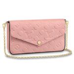 Borsa Louis Vuitton LV da donna Félicie Pochette in pelle Monogram Empreinte-Rosa