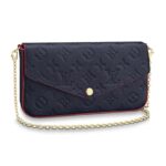 Borsa Louis Vuitton LV Donna Félicie Pochette in pelle Monogram Empreinte-Navy