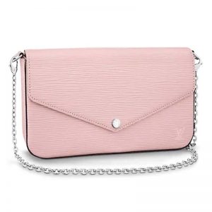 Louis Vuitton LV Women Félicie Pochette in Emblematic Epi Leather-Pink