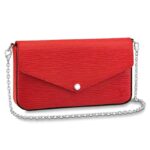 Louis Vuitton LV Women Félicie Pochette en emblemática piel Epi roja