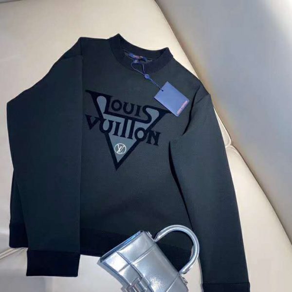 Louis Vuitton LV Women LV Midnight Sweatshirt in Cotton Jersey-Black (1)