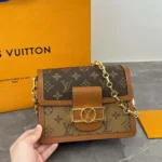 Louis Vuitton LV Women Mini Dauphine Handbag in Monogram Canvas-Brown - Image 2