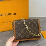 Louis Vuitton LV Women Mini Dauphine Handbag in Monogram Canvas-Brown - Image 6