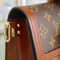 Louis Vuitton LV Women Mini Dauphine Handbag in Monogram Canvas-Brown (1)