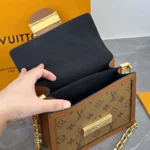 Louis Vuitton LV Women Mini Dauphine Handbag in Monogram Canvas-Brown - Image 9