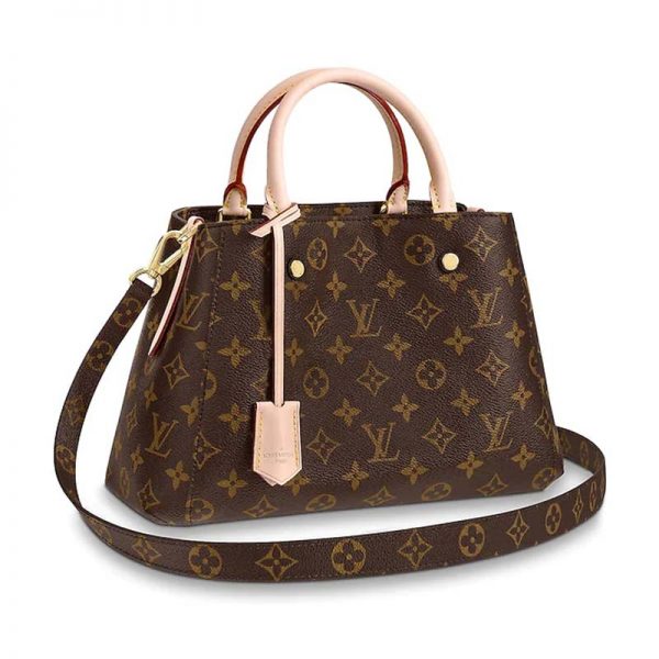 Louis Vuitton LV Women Montaigne BB Bag in Iconic Monogram Canvas-Brown (1)