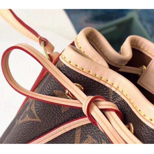 Louis Vuitton LV Women Nano Noé Bucket Bag in Monogram Coated Canvas-Brown (5)