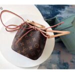 Louis Vuitton LV Women Nano Noé Bucket Bag in Monogram Coated Canvas-Brown - immagine 2