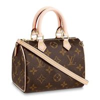 Louis Vuitton LV Women Nano Speedy Bag in Monogram Coated Canvas-Brown