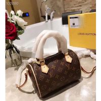 Louis Vuitton LV Women Nano Speedy Bag in Monogram Coated Canvas-Brown (6)