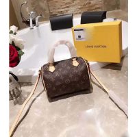 Louis Vuitton LV Women Nano Speedy Bag in Monogram Coated Canvas-Brown (6)