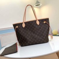 Louis Vuitton LV Women Neverfull MM Bag in Monogram Canvas-Brown (7)