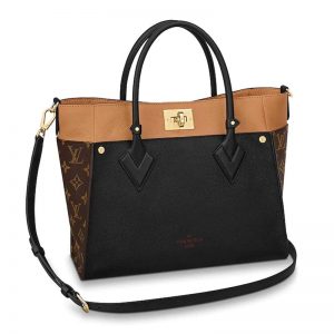 Louis Vuitton LV Women On My Side Tote Bag in Twist Calfskin Leather-Black