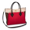 Louis Vuitton LV Women On My Side Tote Bag in Twist Calfskin Leather-Red