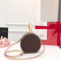 Louis Vuitton LV Women Petite Boite Chapeau in Coated Monogram Canvas-Brown (1)