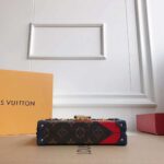 Louis Vuitton LV Women Petite Malle Handbag in Calf Leather and Monogram Coated Canvas - Bild 9