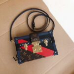 Louis Vuitton LV Women Petite Malle Handbag in Calf Leather and Monogram Coated Canvas - Bild 2
