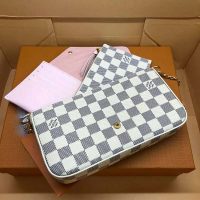 Louis Vuitton LV Women Pochette Félicie in Damier Azur Canvas-Beige