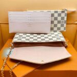 Louis Vuitton LV Women Pochette Félicie in Damier Azur Canvas-Beige – Image 7