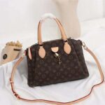 Louis Vuitton LV Women Rivoli MM Handbag in Monogram Coated Canvas-Brown - immagine 2
