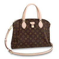 Louis Vuitton LV Women Rivoli MM Handbag in Monogram Coated Canvas-Brown (10)
